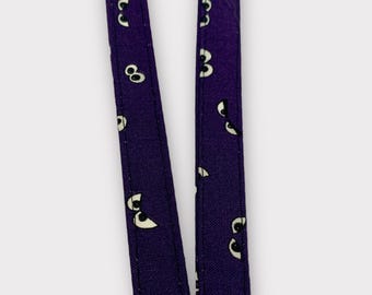 Purple Halloween Lanyard with Glow in the Dark Eyes