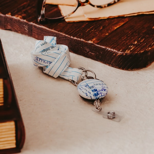Library Stamp Lanyard: Book Lover Gift, Librarian ID Holder