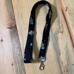 Teacher Lanyard, Breakaway Lanyard, Space Lanyard with ID Holder, Lanyard for Men