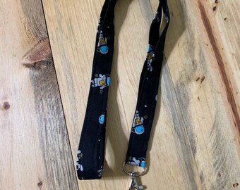 Astronaut Teacher Lanyard: Space ID Badge Holder, Breakaway Option