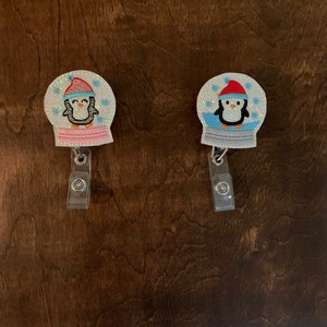 Bobine d&#39;insigne boule à neige - Bobine d&#39;insigne de pingouin - Bobine d&#39;insigne d&#39;hiver