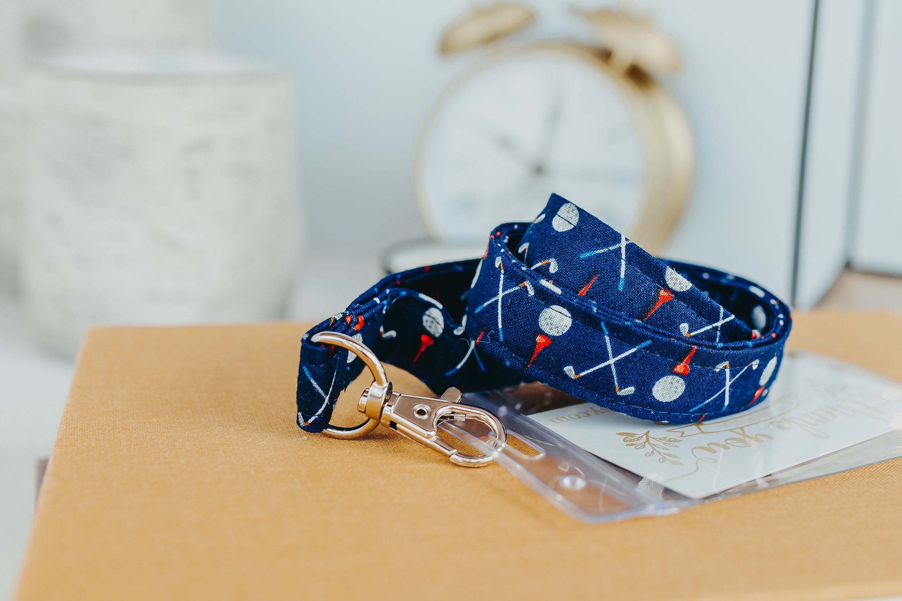 Mens Lanyard With ID Holder Golf Lanyard Teacher Lanyard Etsy