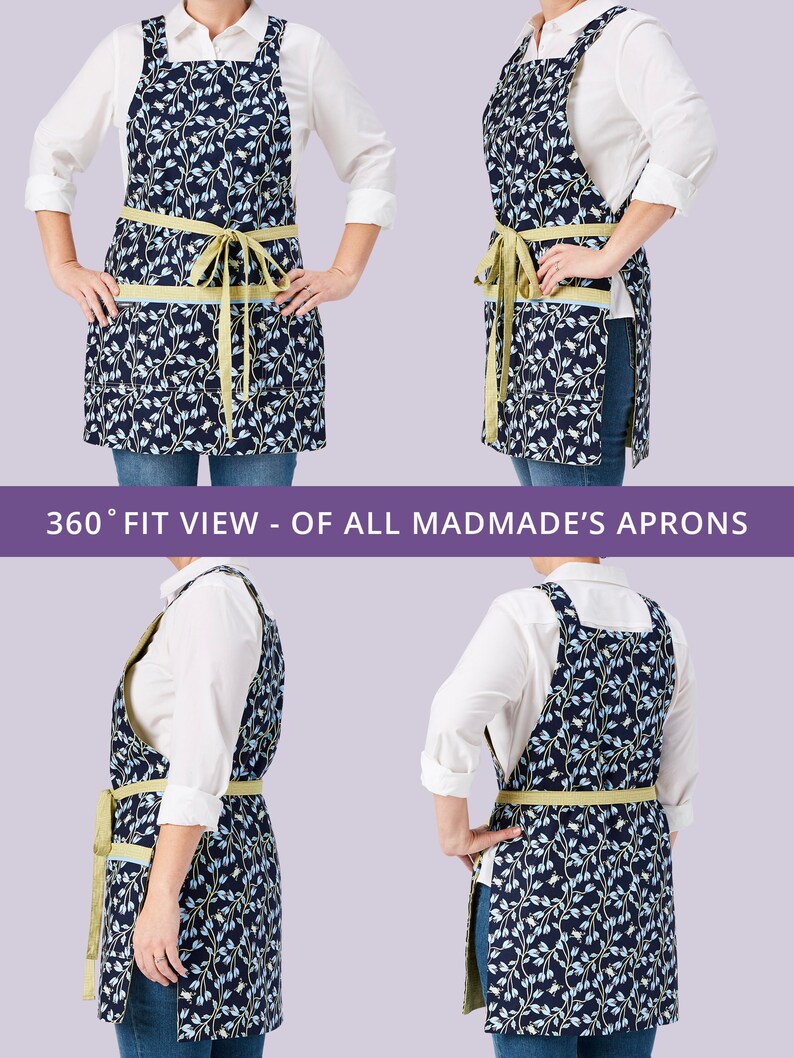 Modern Gray Reversible Apron Japanese Kitchen Apron With Etsy