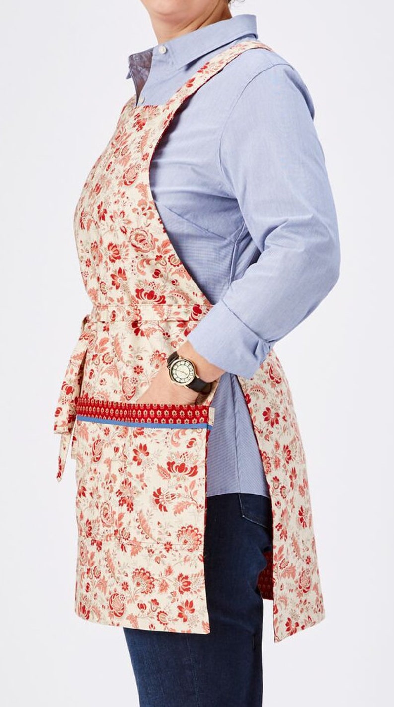 French Country Apron Reversible Apron for Women Retro Apron Etsy