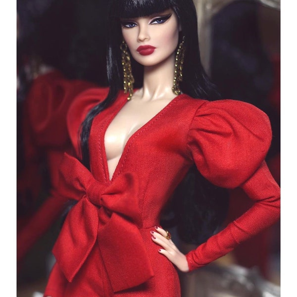 Fashion Royalty | Integrity Toys | NU FACE ,FR2 ,FR6.0 red jumpsuit free shipping