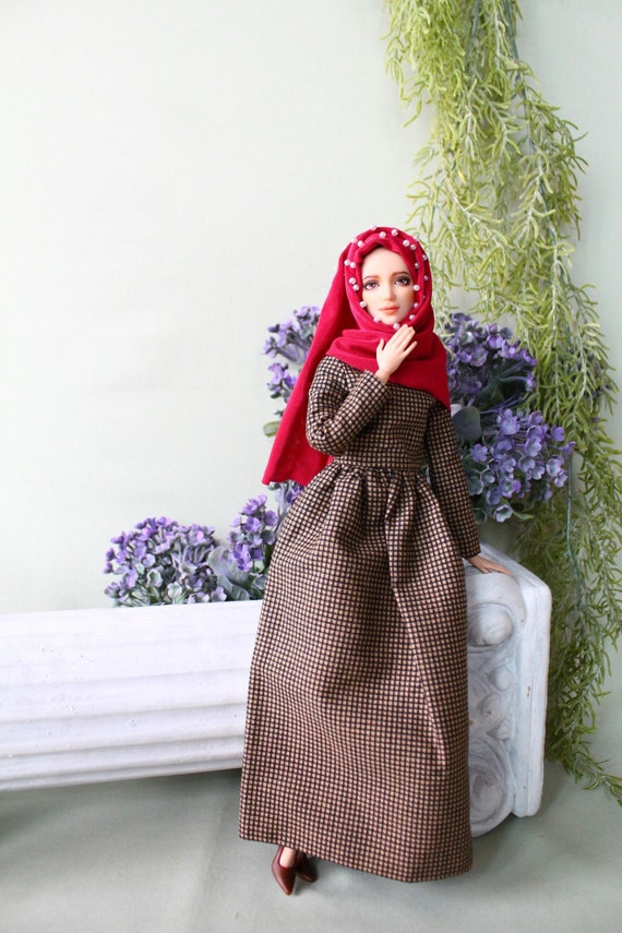 Muslim Doll Clothes With Hijab Girls Eid Gift