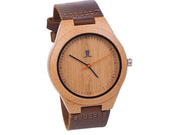 Christmas Gift. Wood Watch. Engraved. Customized. Men's Wooden Watch