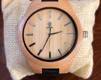 Father's Day Gift - Watches for Men. Watches for Him - Men's Engraved Wooden Watch. Personalized. Gift for Groomsmen