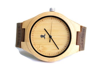 Father's Day Gift - Watches for Men. Watches for Him - Men's Engraved Wooden Watch. Personalized. Gift for Groomsmen