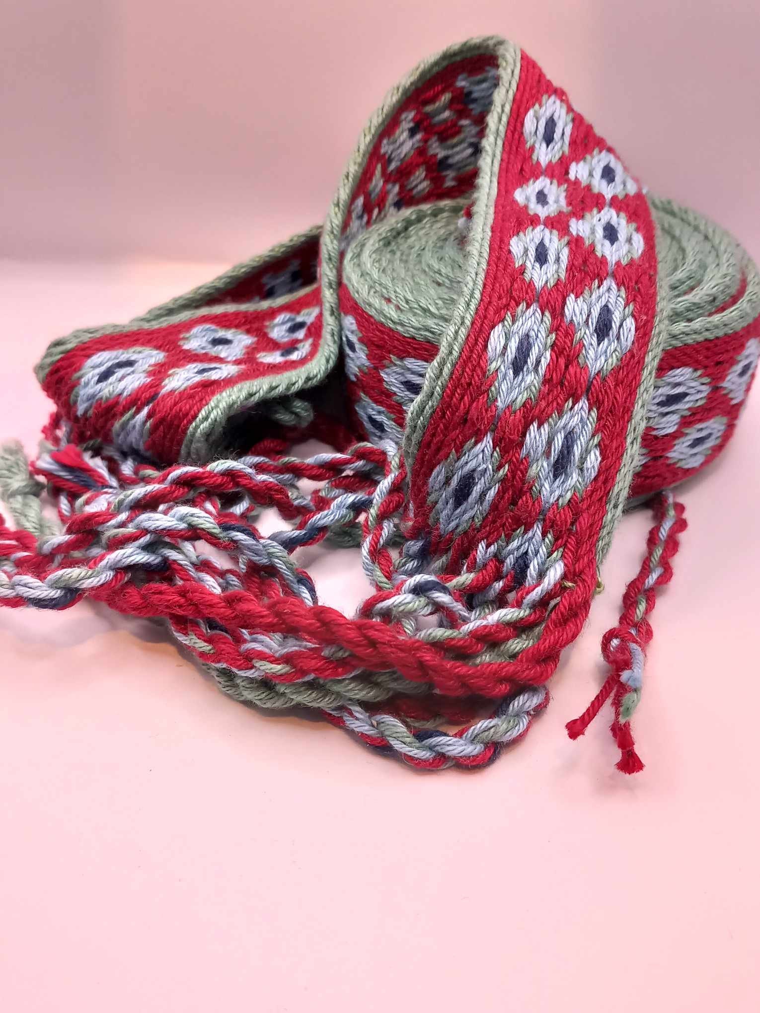Larp Roses LARP Belt - Blue Roses- Blue Flowers - Cotton Belt - Tablet Weaving ...