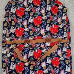 Sac à vêtements de voyage pliable en toile vintage unique avec bandoulière réglable et amovible. Excellent ! RARE des années 90 !