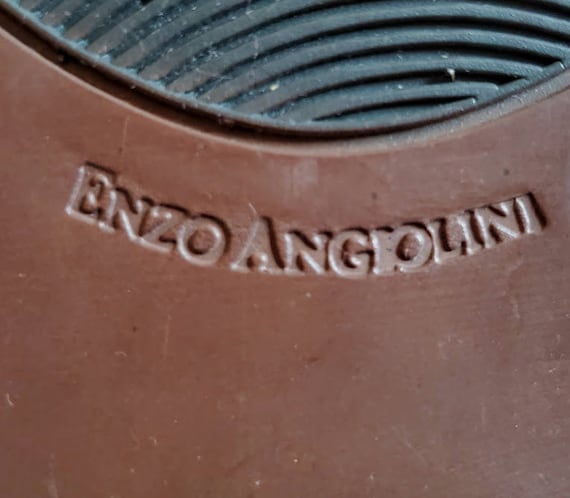 Sale! RARE ENZO ANGIOLINI Brown & Olive Green Tal… - image 7