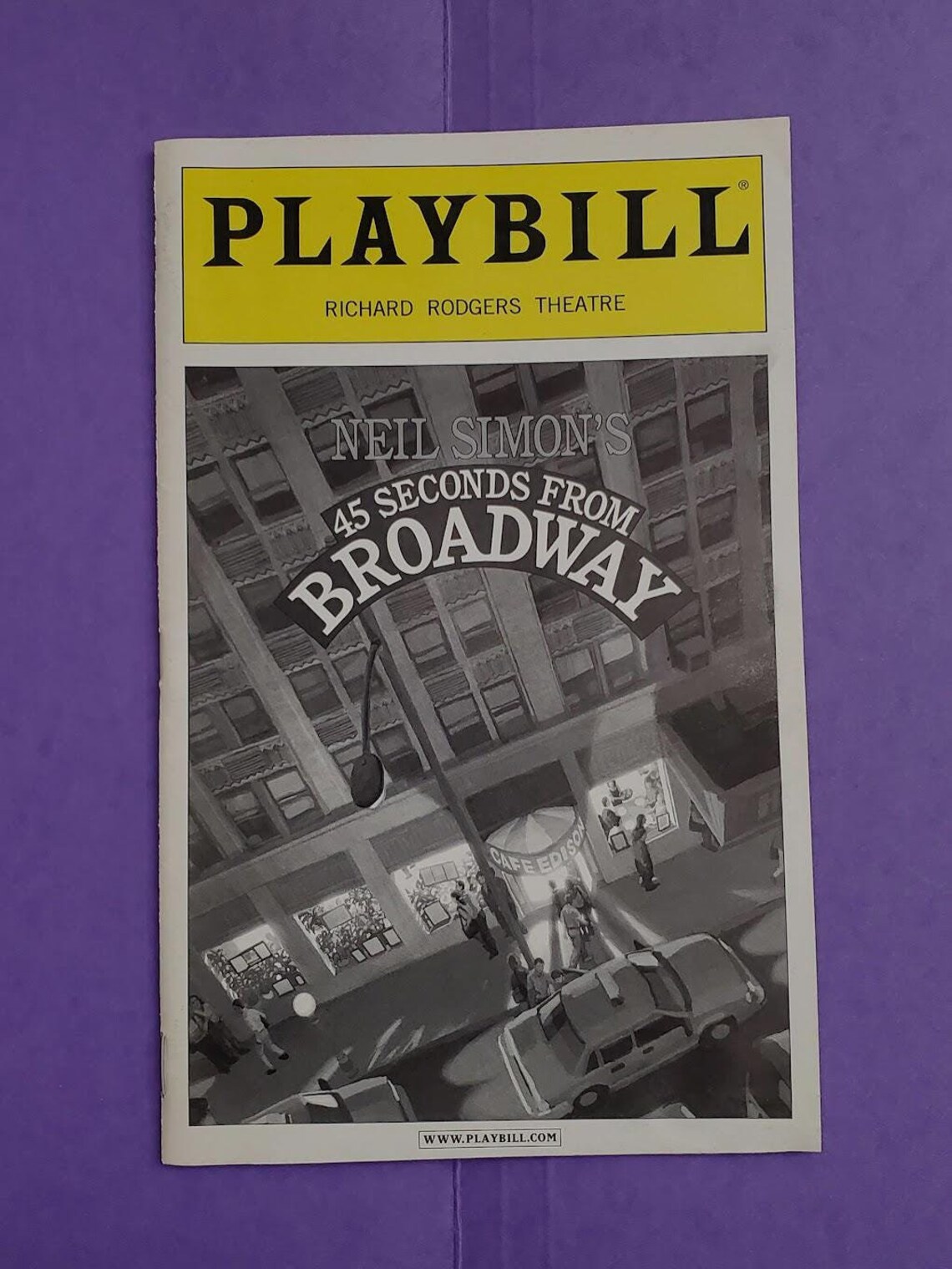 Original Broadway Playbill of the 2002 Production of Neil Simon's 45 ...