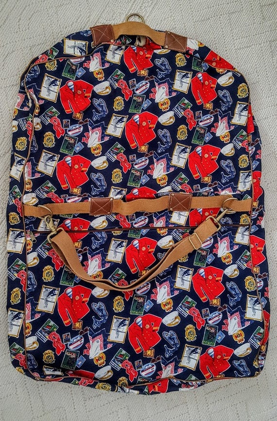 Unique Vintage Folding Canvas Travel Garment Bag with… Gem