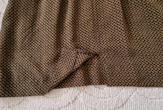 ARGENTI 100% Taupe Silk Print Belted Shirtwaist D… - image 6