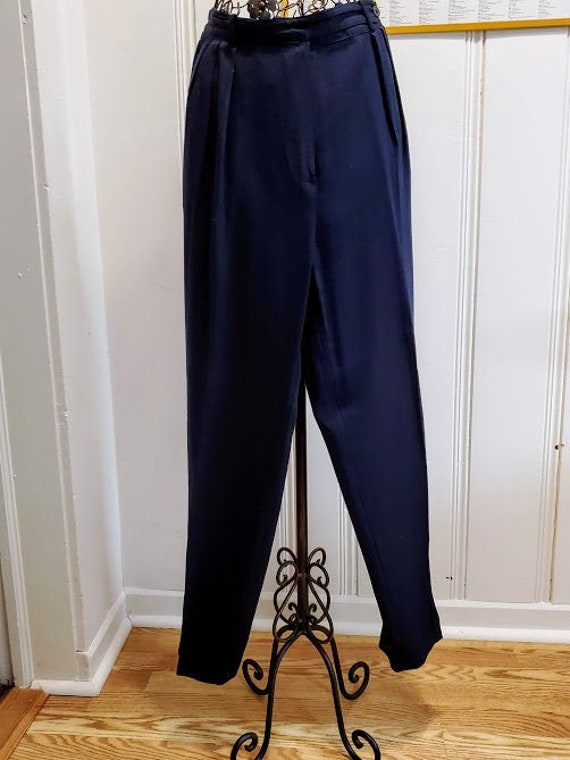 JONES NEW YORK Navy Blue Career Casual 