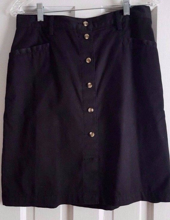 Black Jean Skirt Outfit Etsy Online 