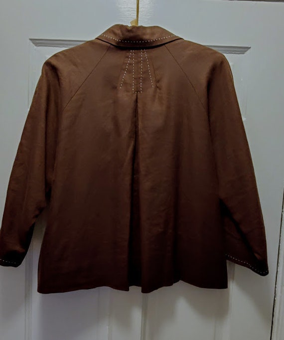 COLDWATER CREEK 2 piece Brown Linen Pant Suit. Li… - image 4