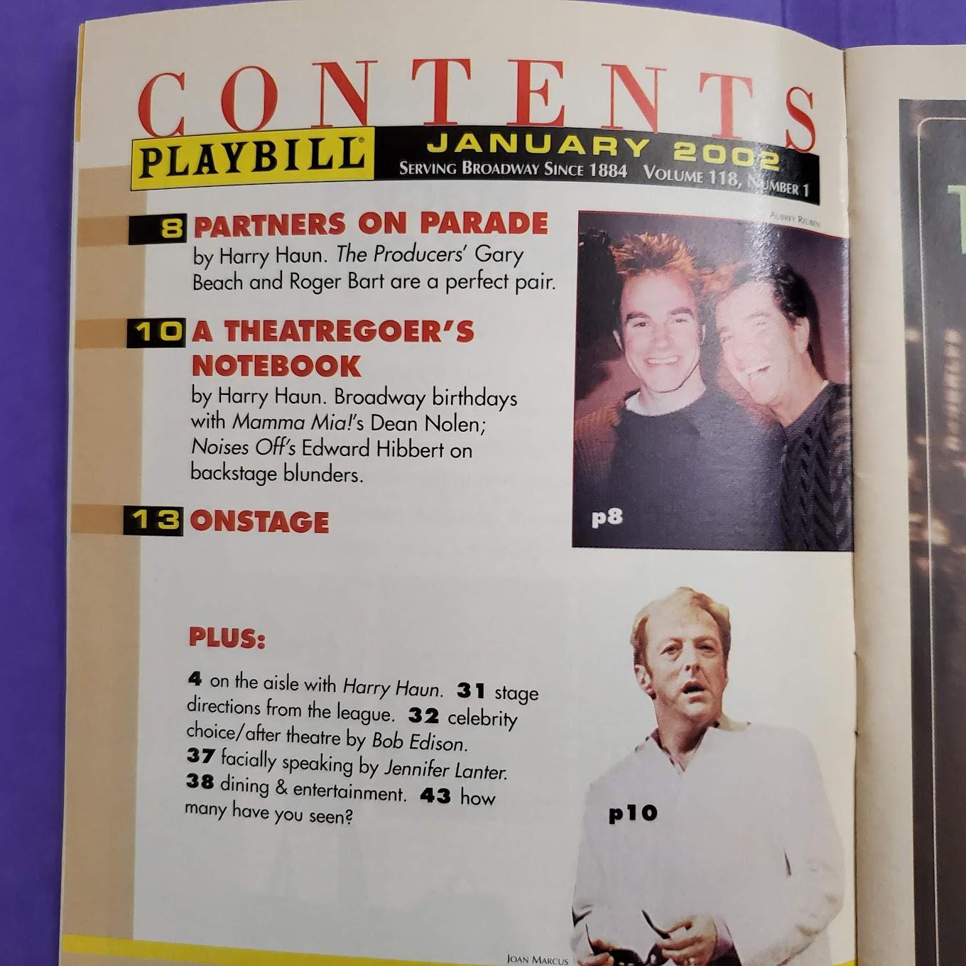 Original Broadway Playbill of the 2002 Production of Neil Simon's 45 ...