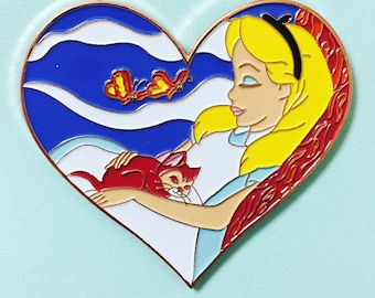 Alice in Wonderland Dinah Hard Enamel Disney Fantasy Pin LE40 B GRADE