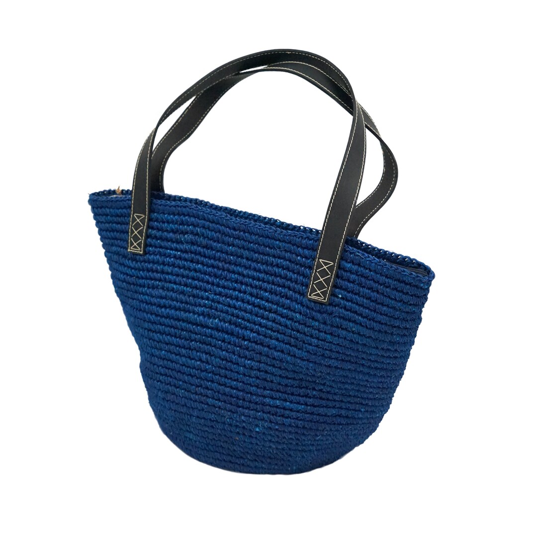 10 Straw Bags With Leather Handles/wholesale Bags/ Straw Etsy