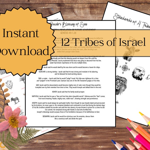 Bible Art Journaling Lesson: the 12 TWELVE TRIBES of Israel