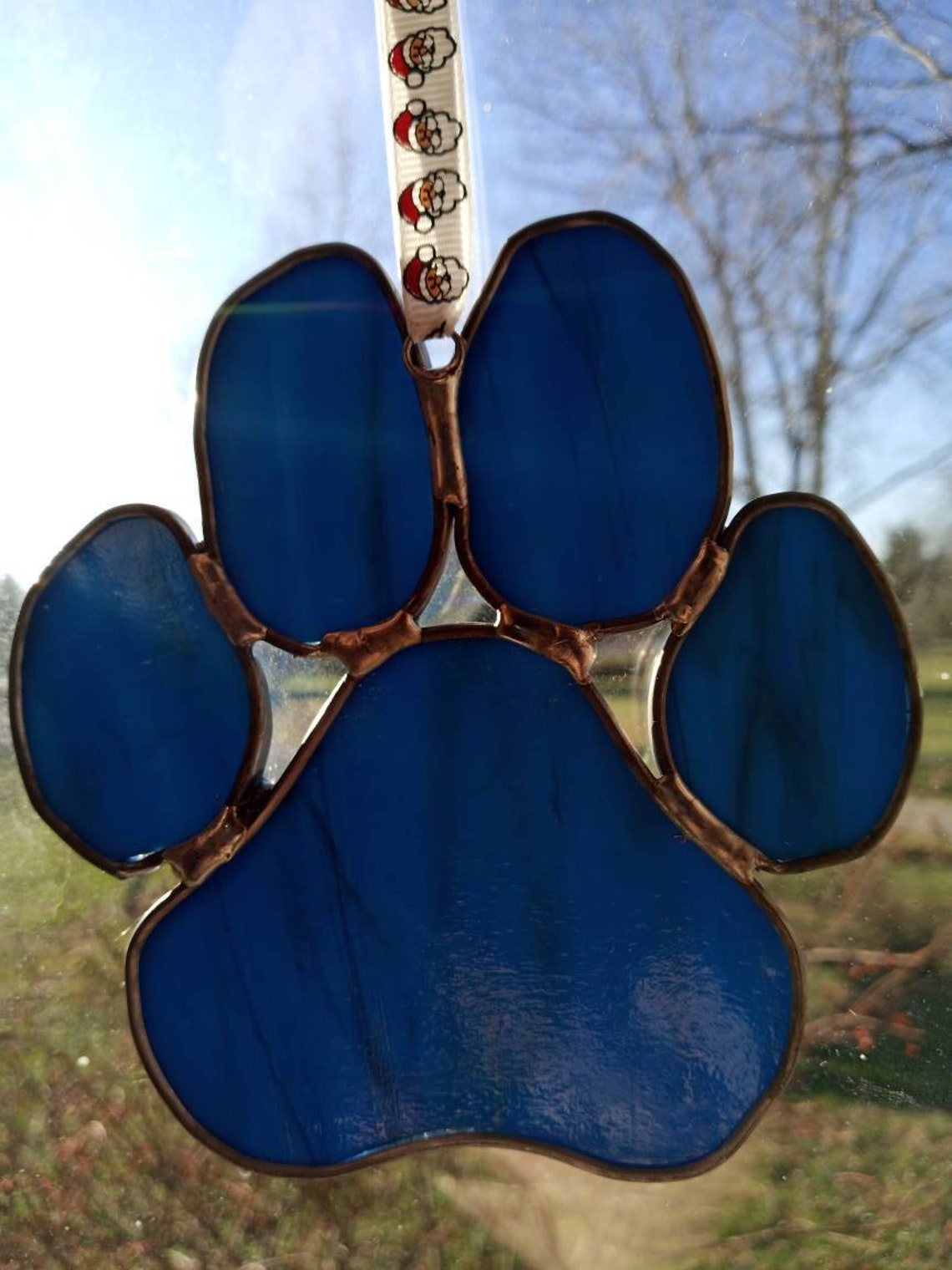 Stained Glass Paw Print | Etsy