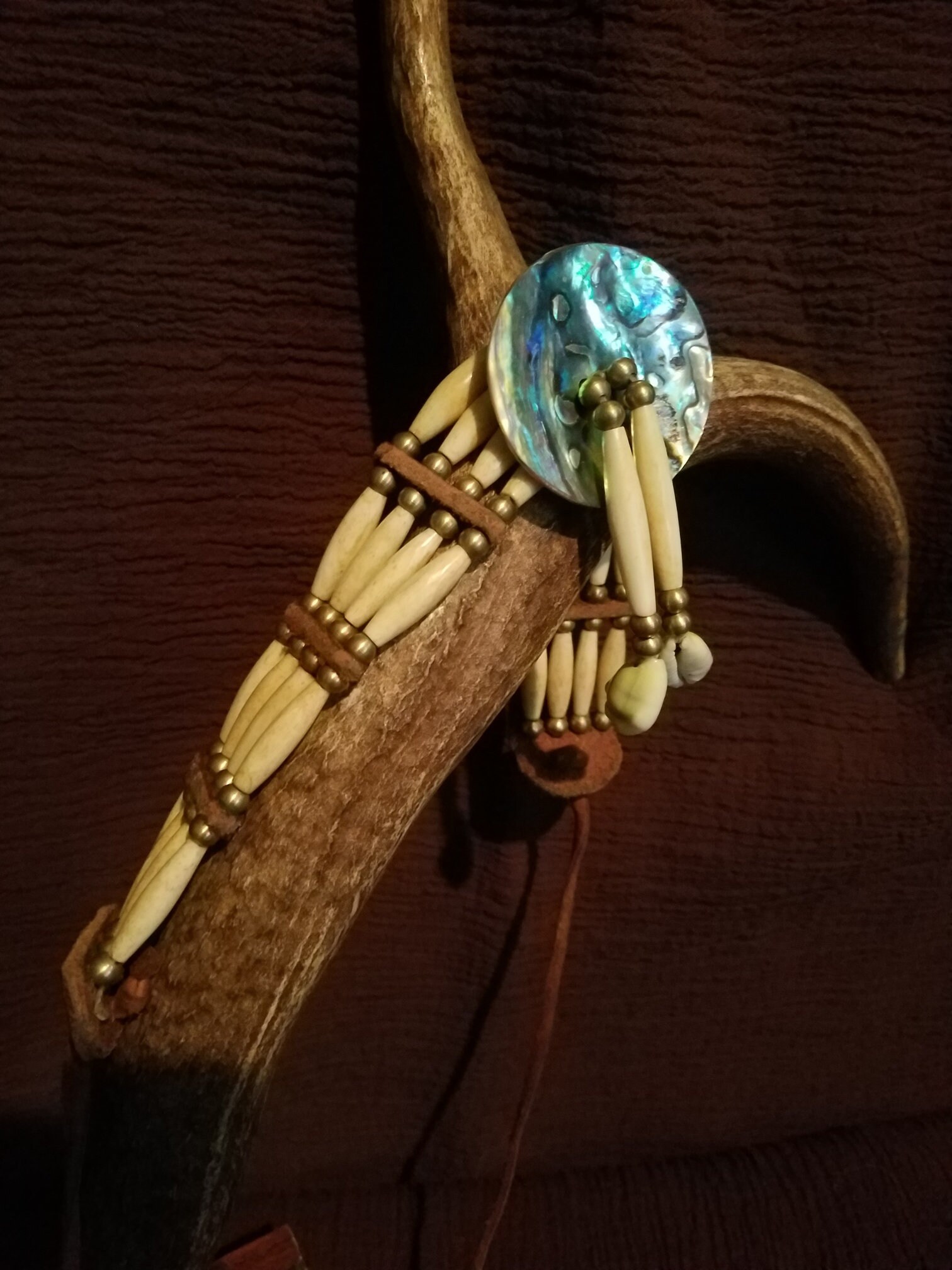 Vintage native American bone bead hand made Sioux Choker Etsy