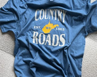 West Virginia "Country Roads' Tee