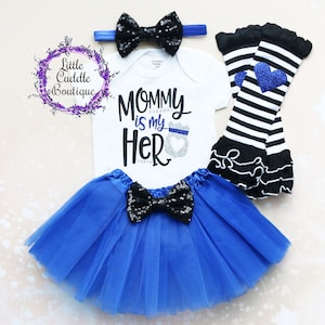 Mommy Is My Hero Police Tutu Outfit, Police Baby Outfit, Police Body, Baby Girl Outfit, 1st Mother's Day, Mother's Day Gift, Mommy Gift