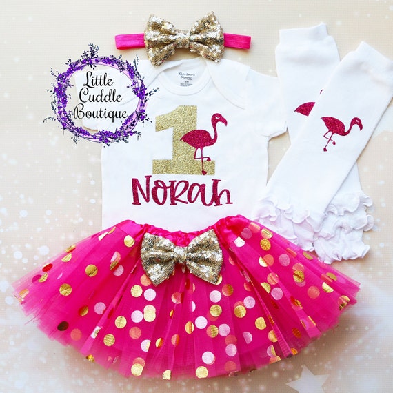flamingo 1st birthday outfit