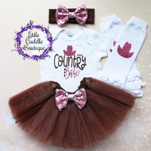 Country Babe Tutu Outfit, Cowgirl Birthday Outfit, Country Baby Outfit, Western Baby Outfit, Western 1st Birthday Bodysuit, Country Baby