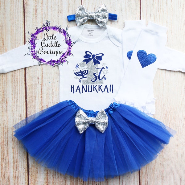 First Hanukkah Baby Tutu Outfit, Hanukkah Baby Gift, Hanukkah Baby Outfit, 1st Hanukkah Baby Bodysuit, Newborn Hanukkah Gift, Coming Home