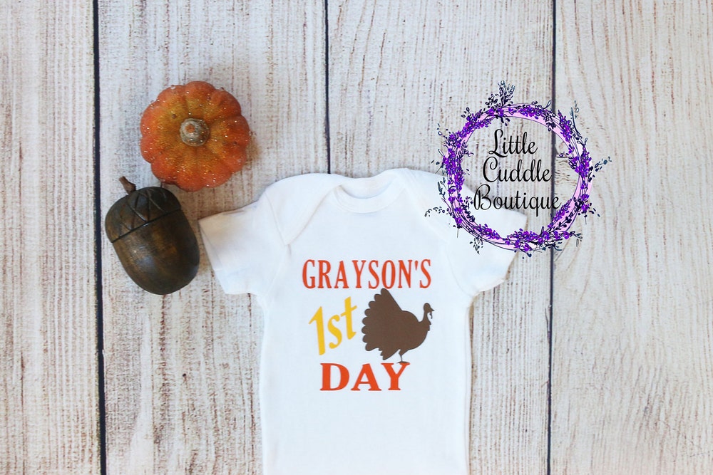 Personalized First Thanksgiving One Piece, Thanksgiving Shirt, First Thanksgiving Shirt, Thanksgiving Boy Outfit, Thanksgiving Girl Shirt Onlytee