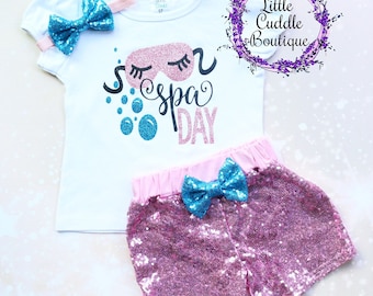 Spa Day Girl Shorts Outfit, Spa Birthday Party, Makeup Birthday Outfit, Girl Makeup Shirt, Spa Day Birthday Shirt, Spa Outfit, Makeup Girl
