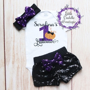 Personalized First Halloween Outfit, 1st Halloween Bodysuit, First Halloween Outfit, Custom Baby Halloween Outfit, Halloween Shirt