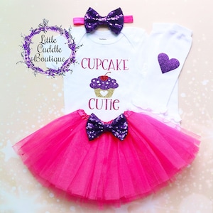 Cupcake Cutie Baby Tutu Outfit, Sweet One Baby Outfit, Cupcake Gift, Cupcake Verjaardag, Cupcake Shirt, Cupcake Baby Outfit, Cute Baby Outfit