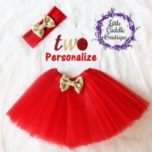 Personalized Toddler 2nd Christmas Birthday Tutu Outfit, Toddler Second Christmas Outfit, Holiday Birthday, December Party, Christmas
