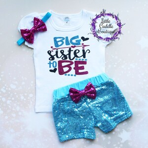 Big Sister To Be Shorts Outfit, Sibling Outfit, Big Sister Shirt, Sister Outfit, Big Sister Gift, Sibling Shirt, Pregnancy Announcement