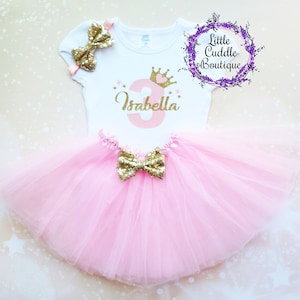 Personalized Toddler Princess Birthday Tutu Outfit, Toddler Girl Outfit, Crown Birthday Outfit, Princess Birthday Shirt, Princess Party