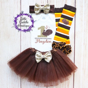 Personalized 1st Thanksgiving Baby Tutu Outfit, First Thanksgiving Outfit, Thanksgiving Leg Warmers, Thanksgiving Outfit, Autumn Baby Outfit
