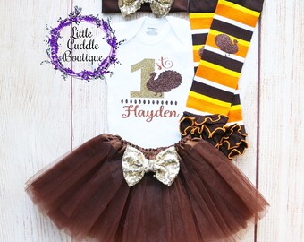 Personalized 1st Thanksgiving Baby Tutu Outfit, First Thanksgiving Outfit, Thanksgiving Leg Warmers, Thanksgiving Outfit, Autumn Baby Outfit