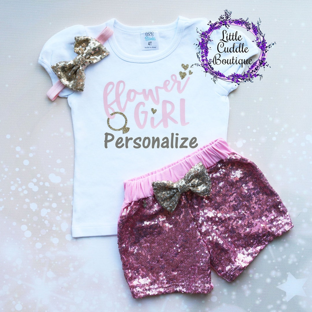 Personalized Flower Girl Shorts Outfit Petal Patrol Outfit Etsy