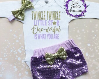 Twinkle Twinkle First Birthday Shorts Outfit, First Birthday Outfit, Star Outfit, Twinkle Twinkle Little Star Birthday Party, Nursery Rhyme