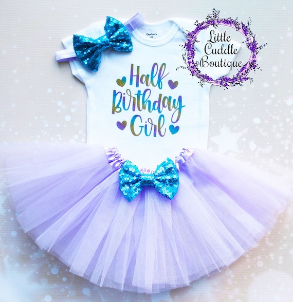 half birthday tutu dress Half Birthday Outfit Baby Girl Bloomer Set, Pink & Gold Onesie - Tutu - Hdband