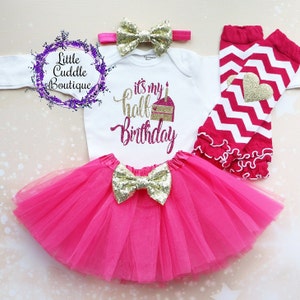 It&#39;s My Half Birthday Baby Tutu Outfit, 6 Month Outfit, Six Month Outfit, 1/2 Birthday, 6 Month, Girl Half Birthday, Half Way To One