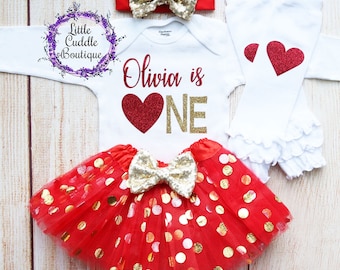 Personalized Valentine&#39;s Day Birthday Girl Tutu Outfit, Valentine&#39;s Day Outfit, Valentine Birthday, First Birthday Outfit, Valentine Outfit