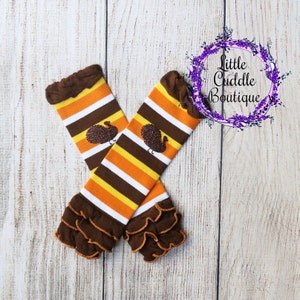 Thanksgiving Leg Warmers, Thanksgiving First Outfit, Fall Leg Warmers, Photo Prop, Holiday Outfit, Baby Shower Gift, Thanksgiving Leggings