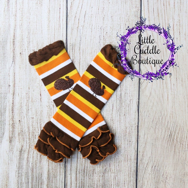 Thanksgiving Leg Warmers, Thanksgiving First Outfit, Fall Leg Warmers, Photo Prop, Holiday Outfit, Baby Shower Gift, Thanksgiving Leggings