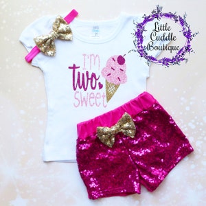I'm Two Sweet Second Birthday Shorts Outfit, Ice Cream Birthday Outfit, Cupcake Birthday, Cupcake Shirt, Donut 2nd Birthday, Doughnut Shirt